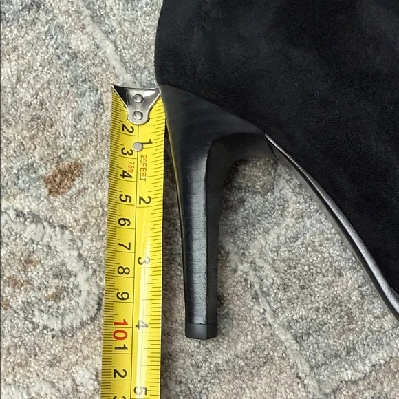 Elegant Suede Black High Boots - Picture 6 of 6